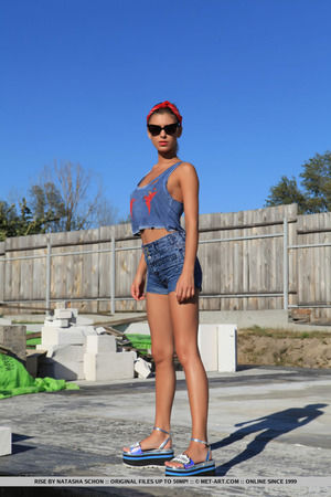 Beauty Ukrainian Babe called Rise Strips To The Sunshine