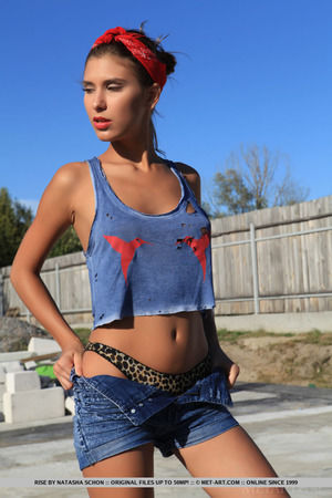 Beauty Ukrainian Babe called Rise Strips To The Sunshine