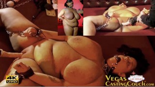 HUGE Natural Boobs Ebony – Ass Fucked Doggy POV – First BDSM- Bondage- Interracial – Video