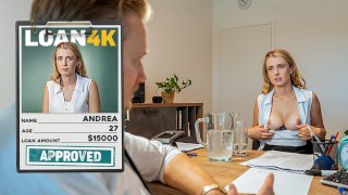 LOAN4K. Blonde Babe Came To Get A Loan And Got A Huge Cock In Her Mouth Instead