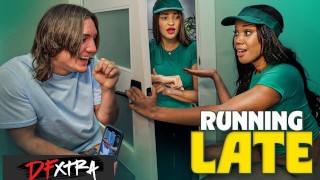 Horny BF Fucks August Skye&rsquo;s Thick Ass Before Work Rush – DFxtra