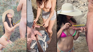 MISURO I CAZZI Dei NUDISTI Vince Il Pi&ugrave; GROSSO! Ne Trovo Uno GIGANTE E Me Lo Scopo