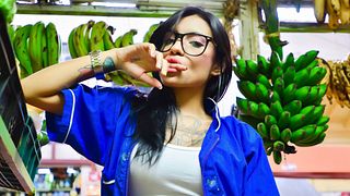 Tattooed Latina Gets Oiled Up And Gags On Fucking Cock In Sloppiest Deepthroat